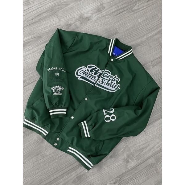 Áo khoác bomber dù xanh trendy-ảnh thật tại shop