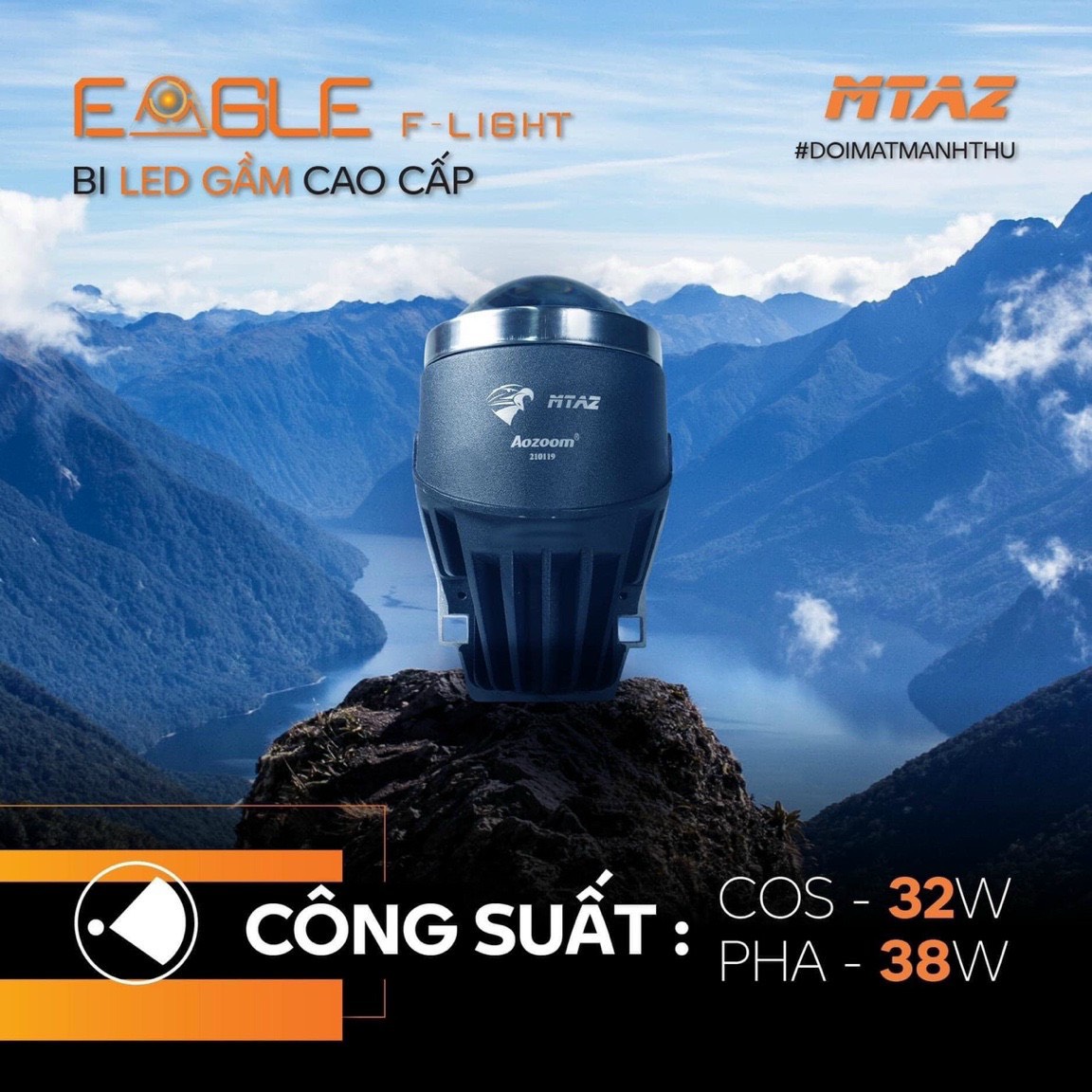 BI GẦM LED EAGLE F- LIGHT AOZOOM CHÍNH HÃNG ,Bi Gầm Led Chim Ưng Của Aozoom