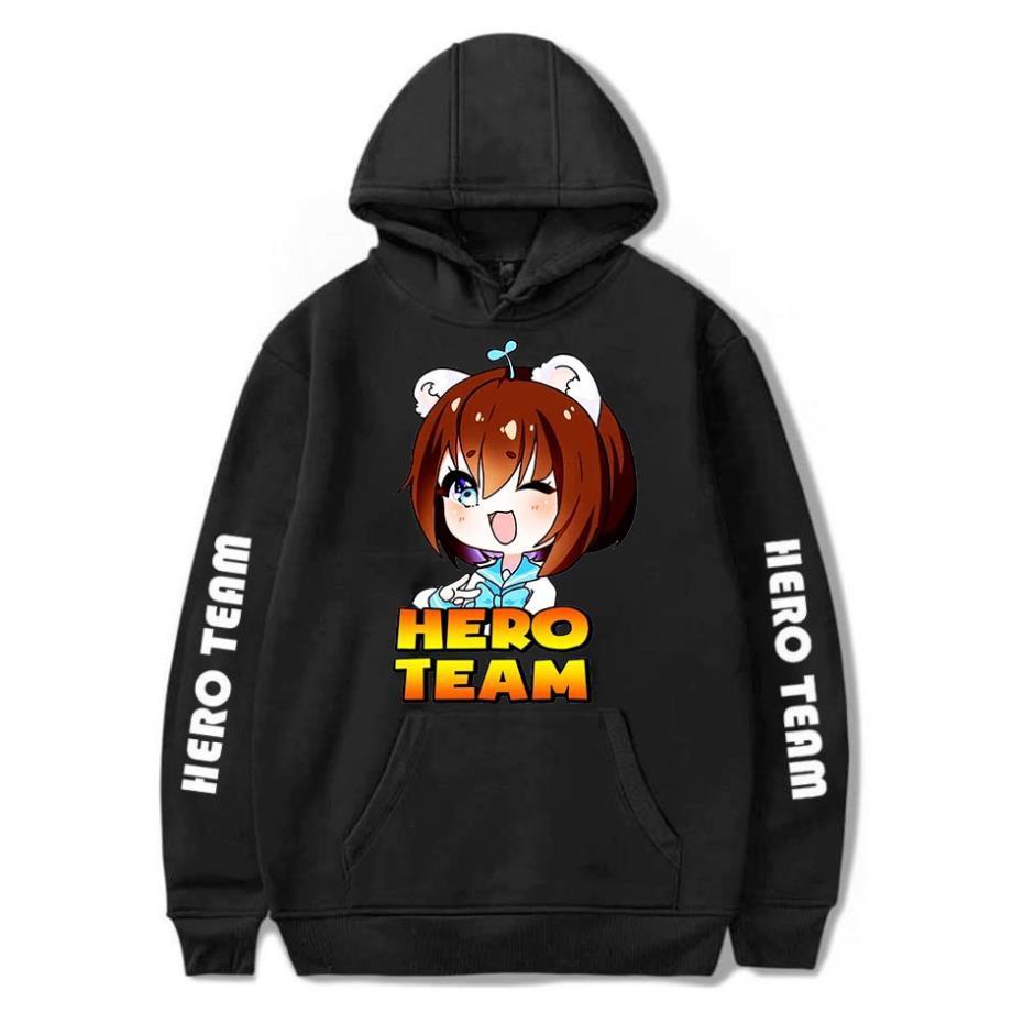 Áo HERO TEAM BST Áo HOODIE in hinh HERO TEAM - MINI WORLD - MINICRAFT kèm quà tặng bịt mặt