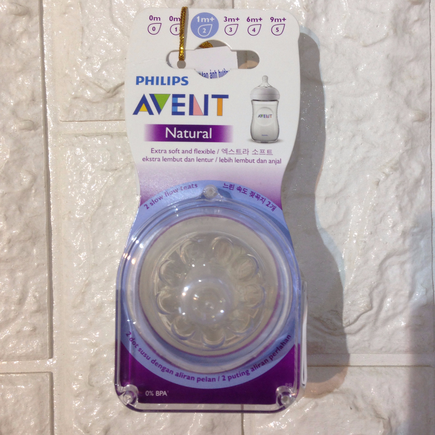 Bộ 2 Núm Ty Philips Avent Natural 1m+