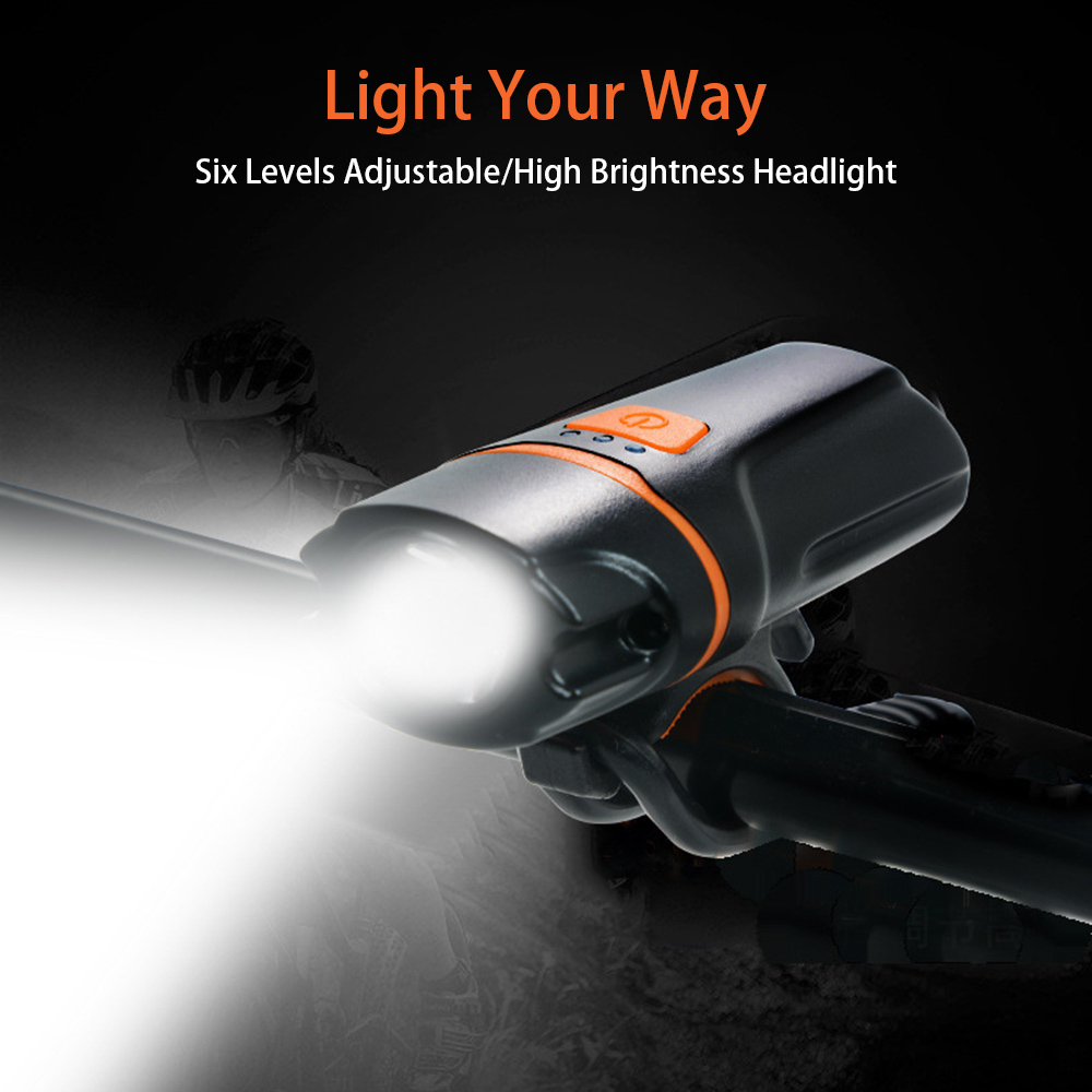 ĐÈn pha xe đạp 10W độ sáng cao IP64 chống thấm nước, bằng silicone mềm, sạc USB