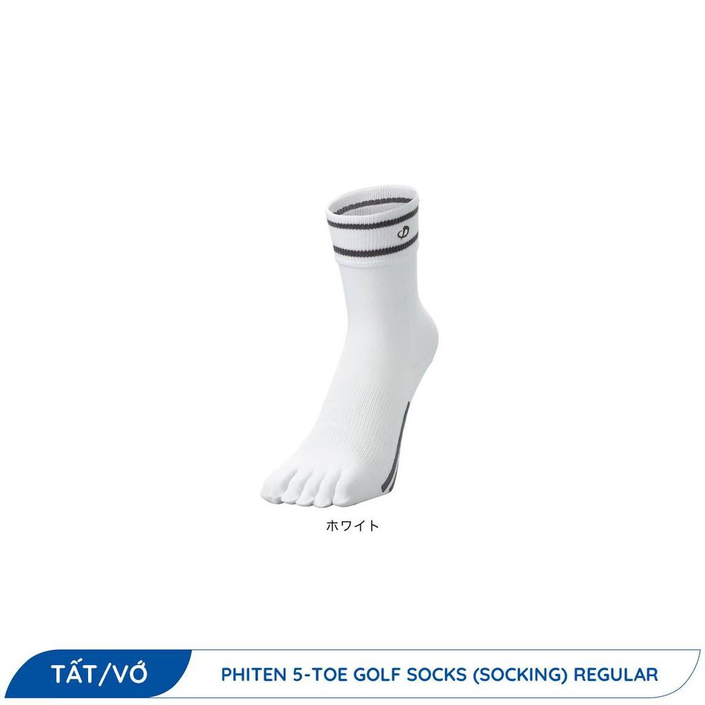 Vớ Tất Thể Thao Xỏ Ngón Cổ Cao Phiten 5-Toe Golf Socks Regular - AL936573/AL936673