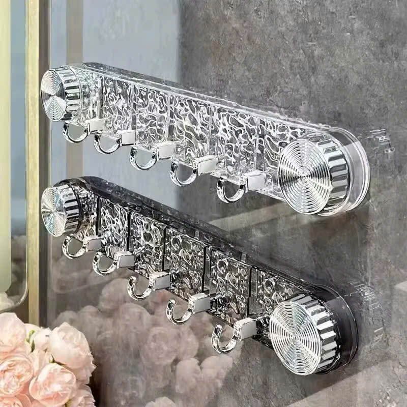 Thanh móc treo đồ hút chân không nhà tắm đa năng, móc treo tường chịu lực tốt không cần khoan