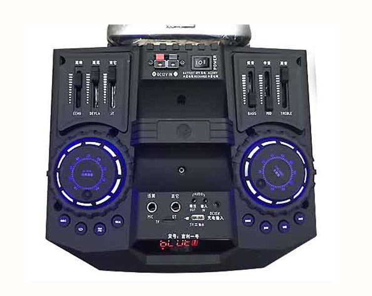 Loa kéo di động karaoke k5 có 2 bass kèm 2 micro