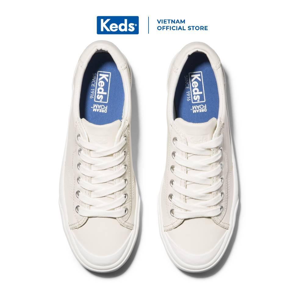 Giày Keds Nữ - Crew Kick 75 Leather White - KD061089