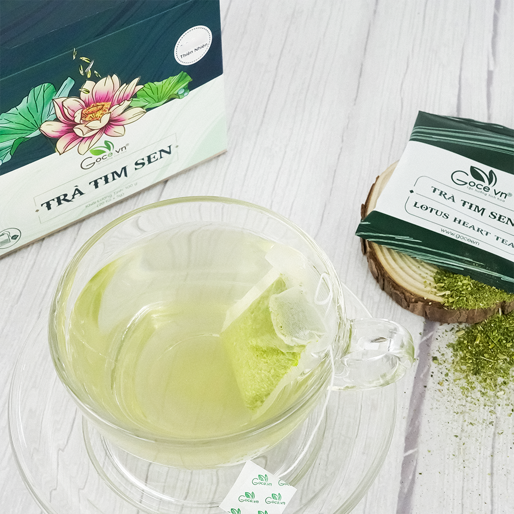 Combo An thần, Ngủ ngon (1 hộp Trà lá sen túi lọc 40g, 1 hộp Trà tim sen túi lọc 100g, 1 hộp Trà gạo lứt đậu đen túi lọc 140g)