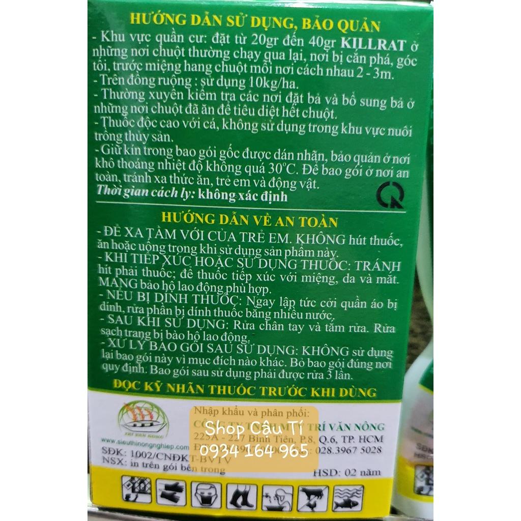 Thuốc diệt chuột Kill Rat 0.005 wax block 40g
