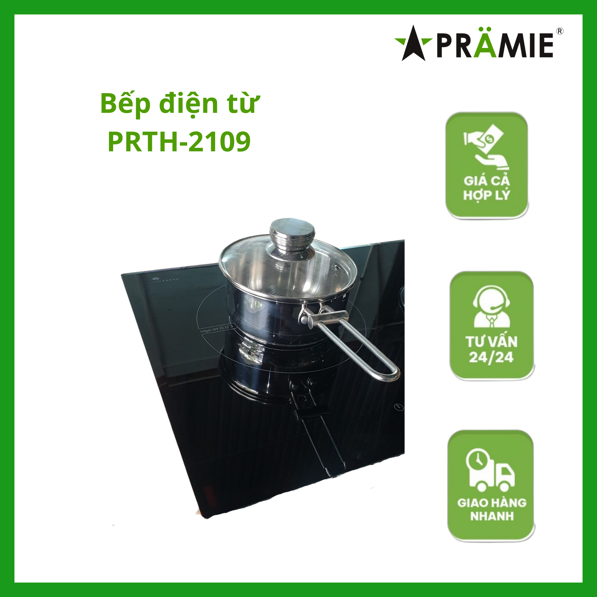 Bếp điện từ đôi Pramie PRTH -2109 _Môt từ một hồng ngoại_hàng nhập khẩu Thái Lan