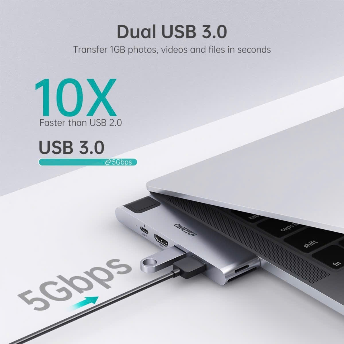 Hub Choetech M24 chuyển 7 in 1– HÀNG CHÍNH HÃNG