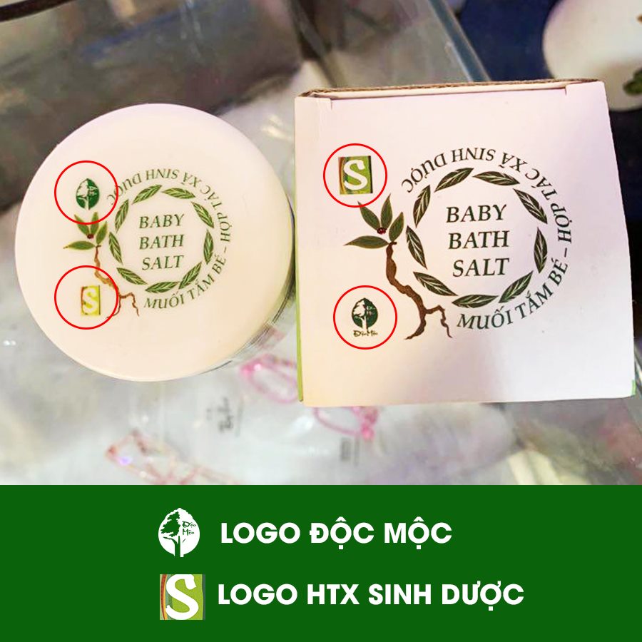 2 Hộp Muối Tắm Bé Độc Mộc 400G - Muối Tắm Bé Sinh Dược Làm Giảm Rôm Sẩy, Hăm Tả, Cứt Trâu, Mẩn Ngứa, Mồ Hôi Trộm CHo Bé An Toàn Cho Cả Trẻ Sơ Sinh Tặng Kèm 01 Túi Muối NGâm Chân