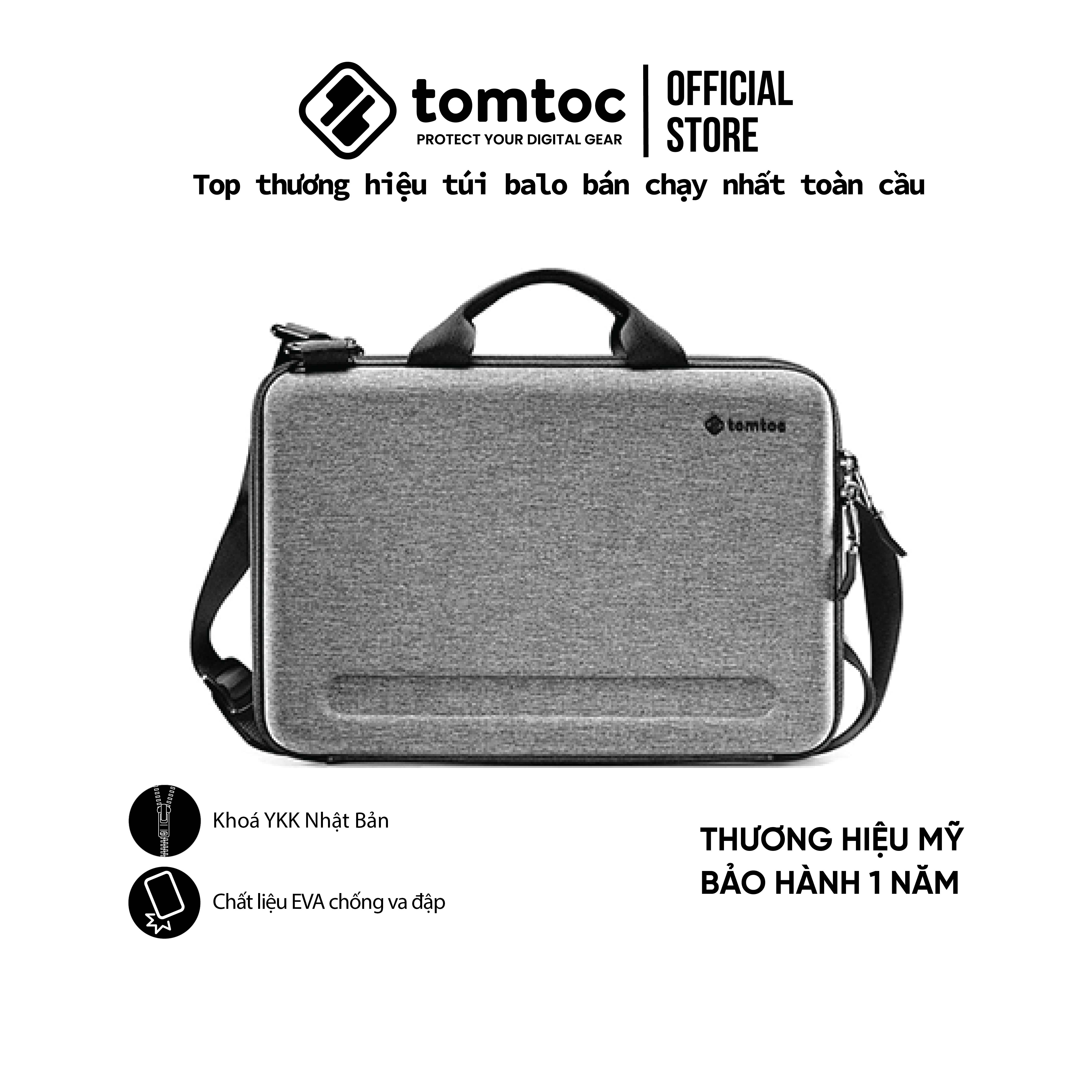 Túi đeo chéo chống va đập Tomtoc Eva for Macbook Pro 13'' Gray (A25-C02G) - Hàng Chính Hãng