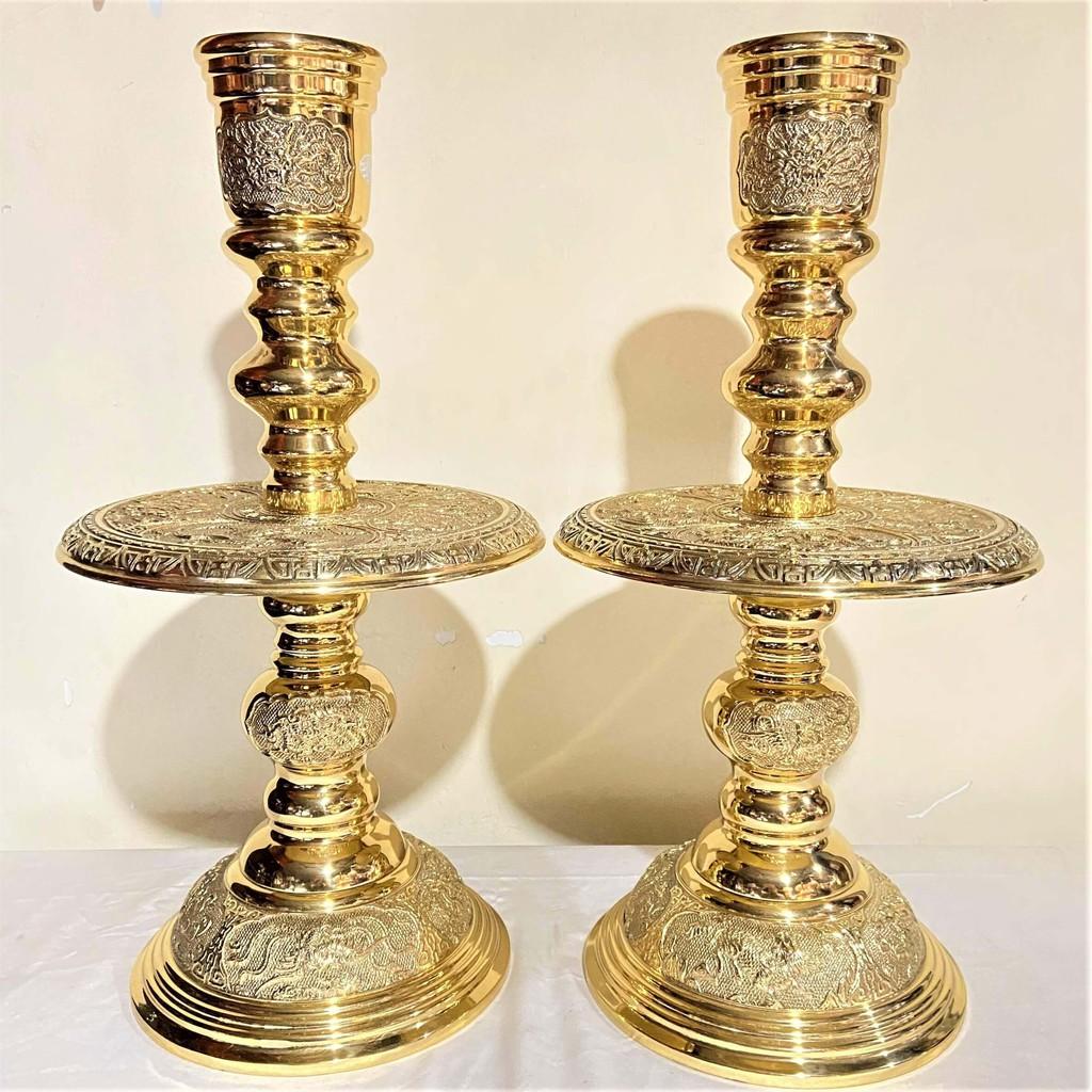 Bộ Tam Sự Đỉnh Tròn Bằng Đồng Cao 62cm