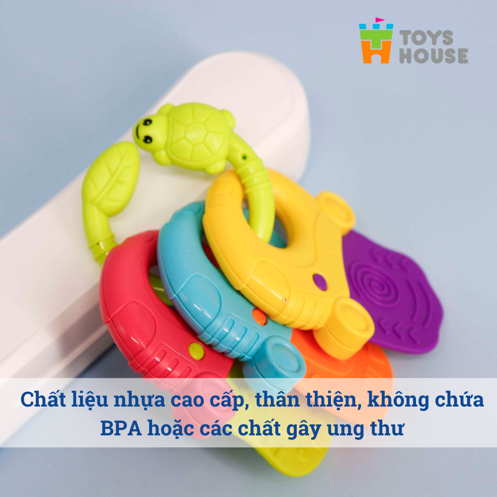 Túi đồ chơi xúc xắc lục lạc cho bé set 5 món Toys House 776-1  giúp bé sơ sinh kích thích phát triển giác quan