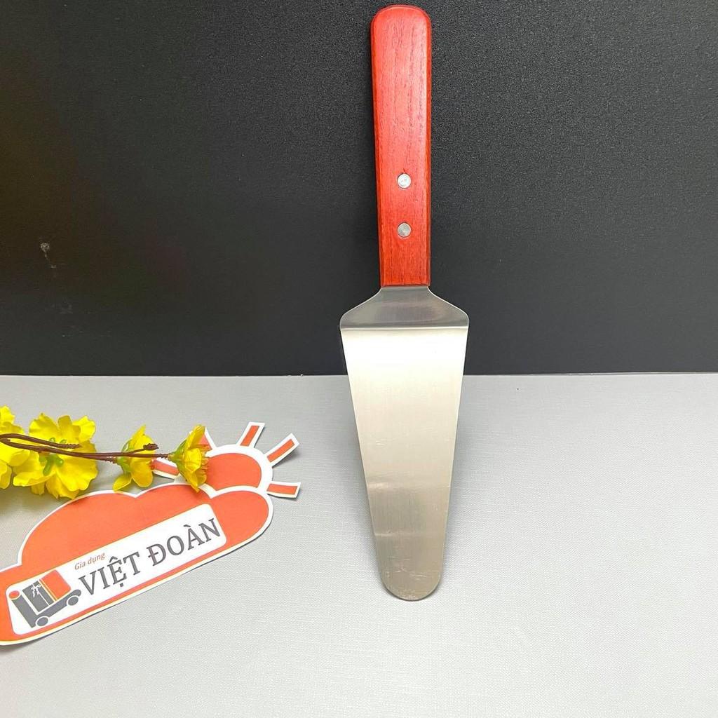 Xẻng Xúc Bánh INOX DÀY KHÔNG RỈ- CÁN GỖ CAO CẤP- Đồ dùng làm bánh, kem cuộn, pizza , dụng cụ nhà bếp đa năng