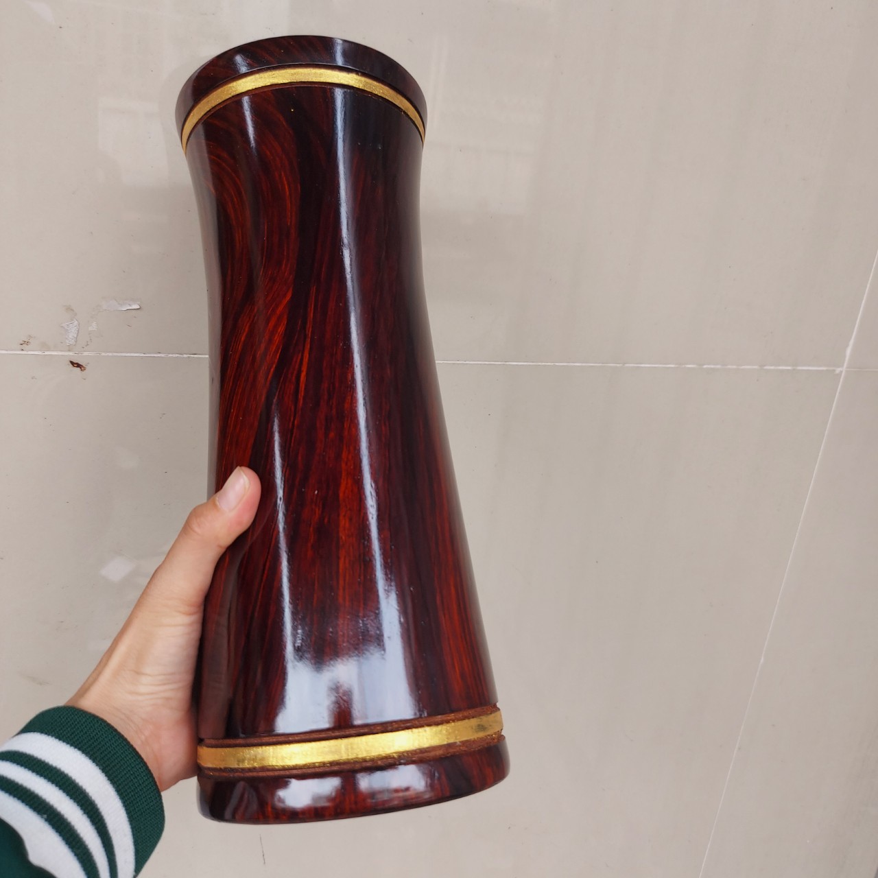 Ống gỗ đựng nhang  bàn thờ, phòng thờ, ống nhang gỗ tràm nguyên khối mẫu mới siêu đẹp cao 25cm - 30cm