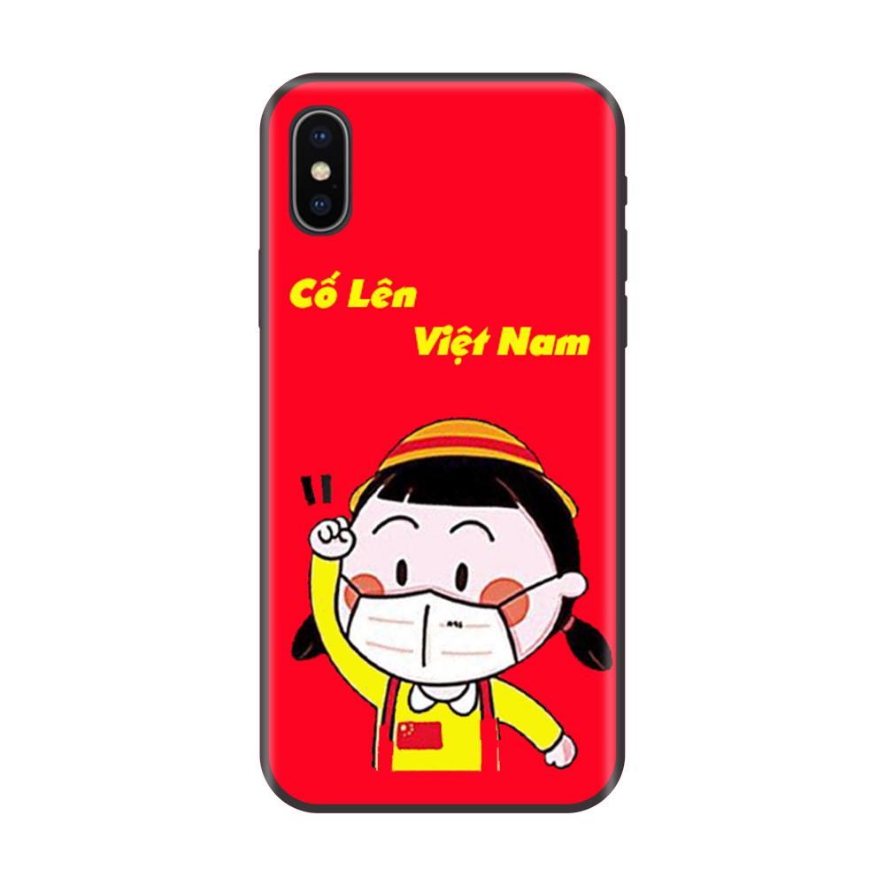 Ốp lưng Viền Dẻo TPU cho điện thoại IPHONE X Cổ Vũ Cố Lên Việt Nam