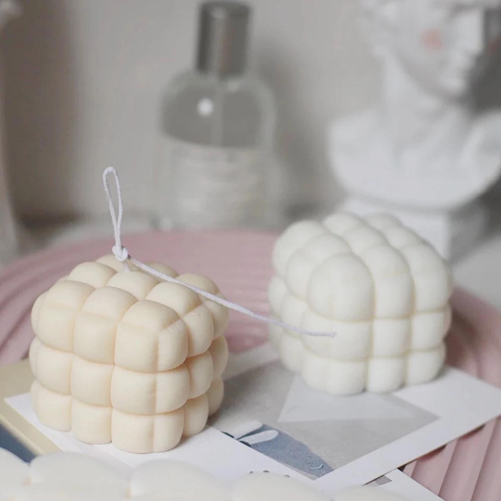 Silicone 3D Square Candle Mold Scented Candles DIY Crafts Soy Soap Aromatherapy Candles Handmade Candle Decor