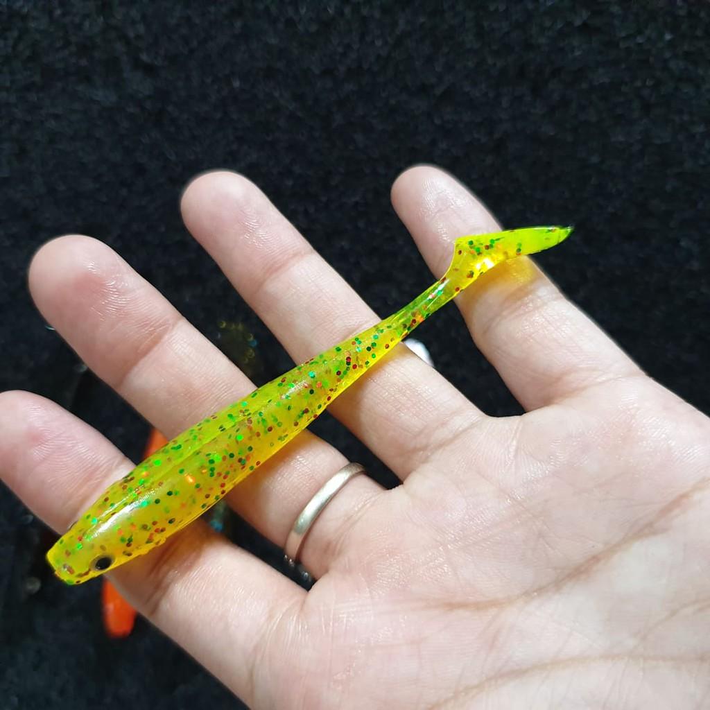 Mồi mềm Soft Lures bịch 5 con phối màu / mồi mềm chân vịt