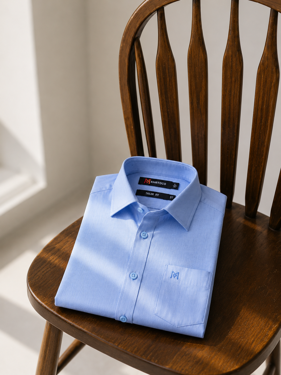 Áo sơ mi Khatoco tay ngắn (L,XL)