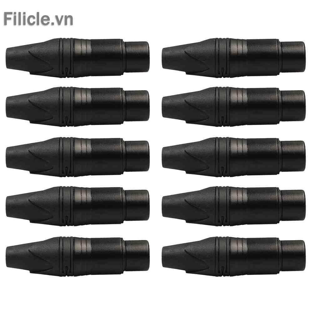 Set 10 Đầu Nối Dây Cáp Âm Thanh XLR 3Pin