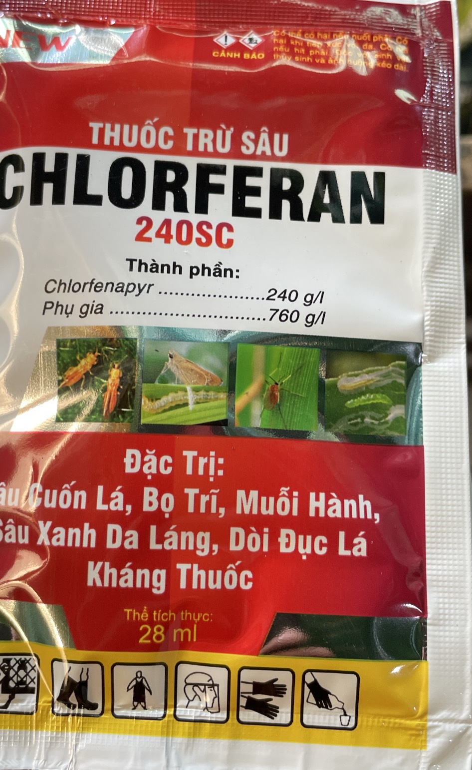 Sản phẩm bảo vệ cây trồng Chlorferan gói 28ml