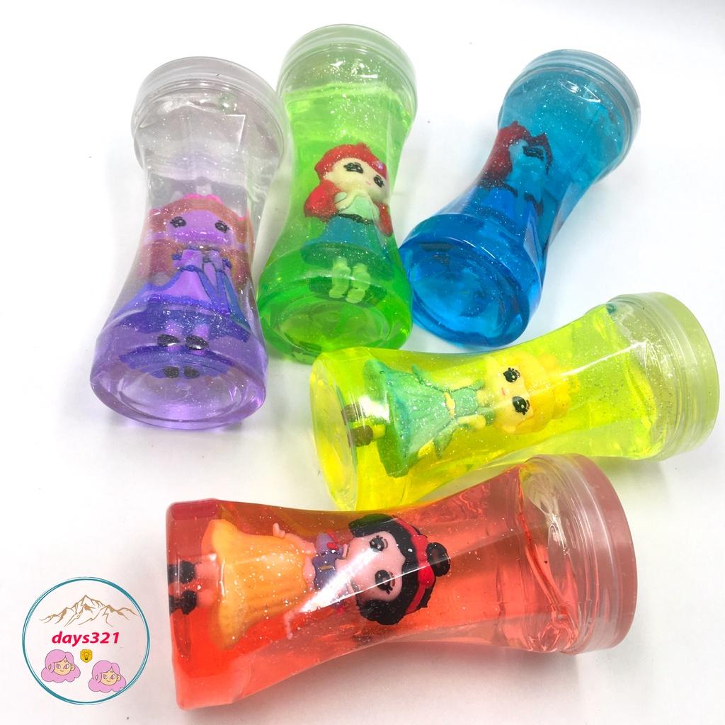 Slime dạng xoắn charm công chúa búp bê 9 màu cực đẹp Đồ chơi hũ slam chất nhờn ma quái squishy