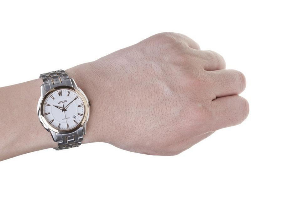 Đồng Hồ Nam Citizen Dây Thép Không Gỉ NB0024-54A - Mặt Trắng
