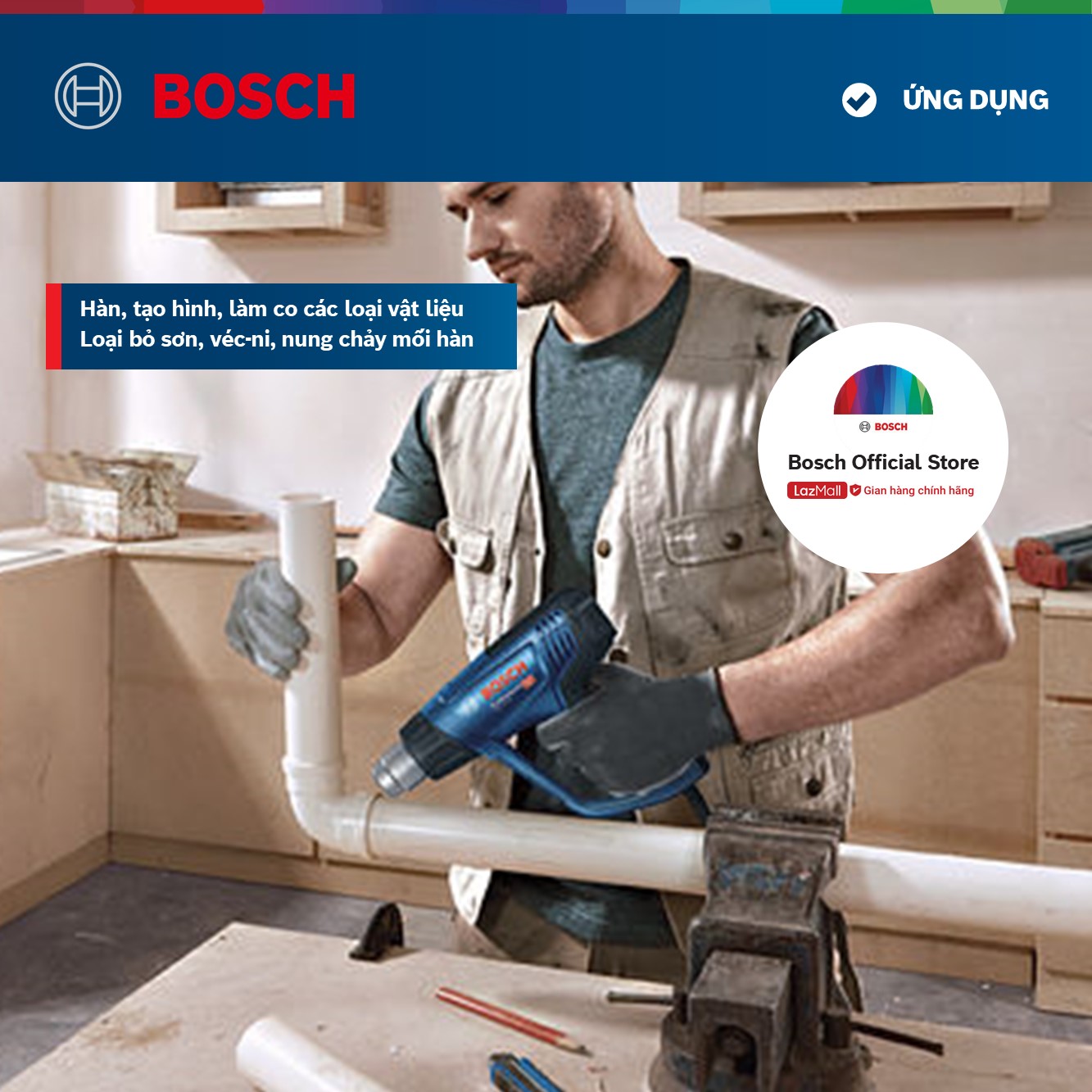 Máy thổi hơi nóng Bosch GHG 18-60