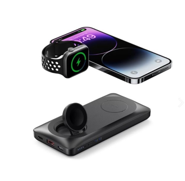 Pin Dự Phòng Mazer MagAir14 DUO Ma.gS.afe 15W + sạc được cho Apple Watch (10.000mAh) - hàng chính hãng