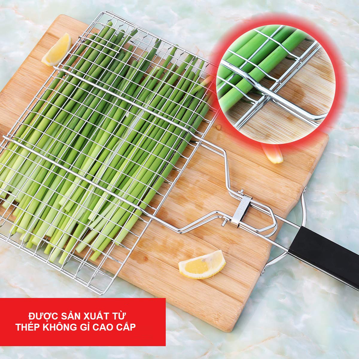 Vỉ Nướng BBQ Thép Không Gỉ Cao Cấp Hàng Chính Hãng Home Basics