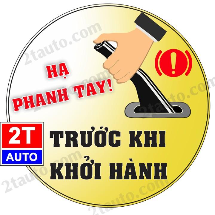 Logo nhắc nhở hạ phanh tay trước khi khởi hành:  SKU:phanhtay