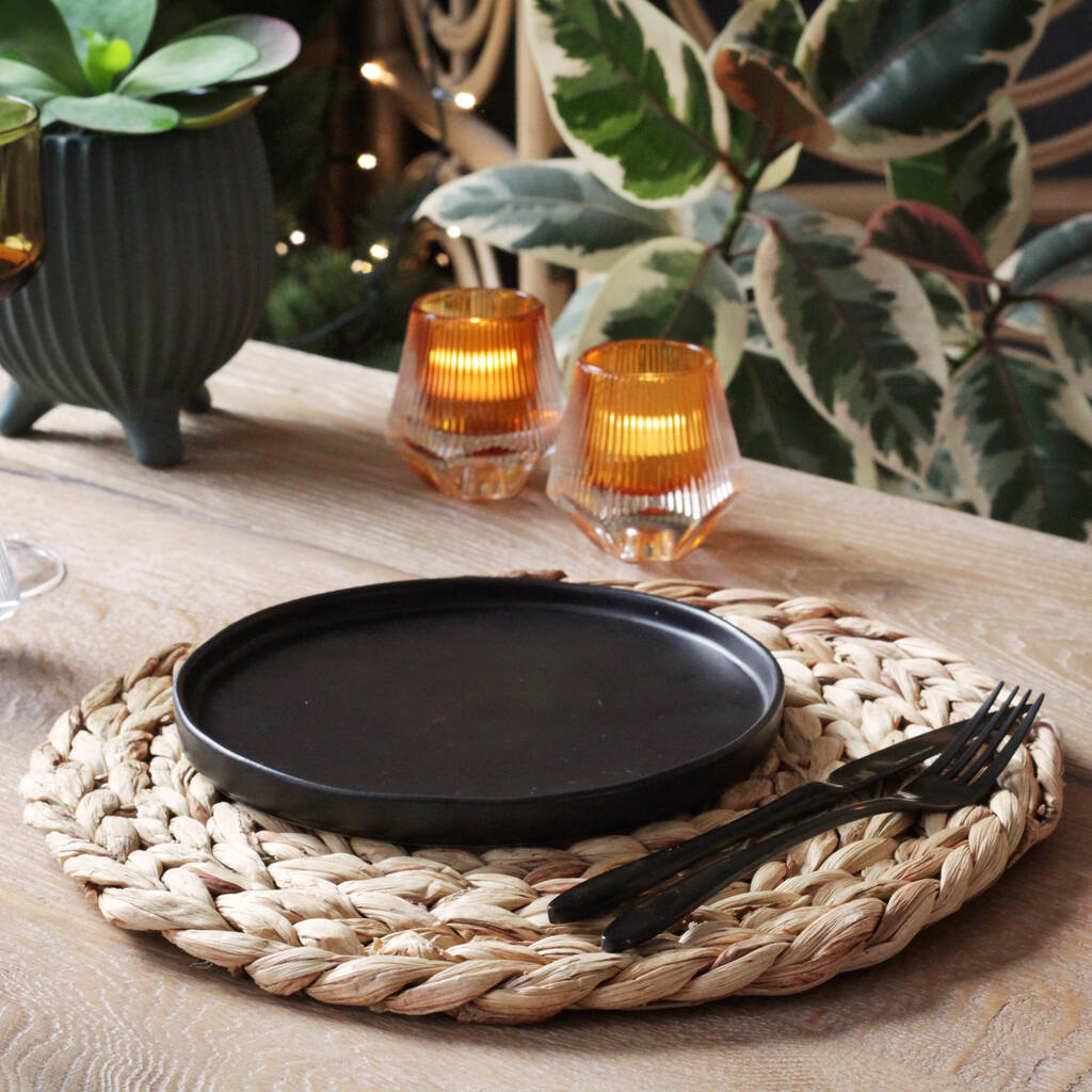 Tấm lót lục bình hình tròn URSPACE trang trí bàn ăn treo tường decor / ROUND HYACINTH PLACE MAT