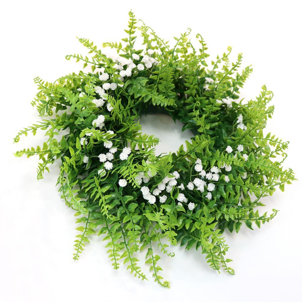 Artificial Gypsophila Wreath Garland Hanging Wall Door Mantel Wedding Decor