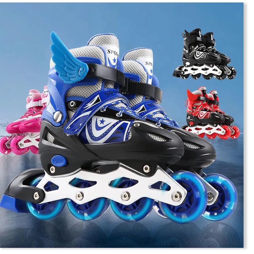 Giày patin trượt Sport cao cấp dành cho trẻ em người lớn có thể điều chỉnh to nhỏ
