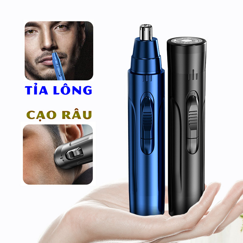 Máy tỉa lông mũi kiêm đầu cạo râu tiện lợi