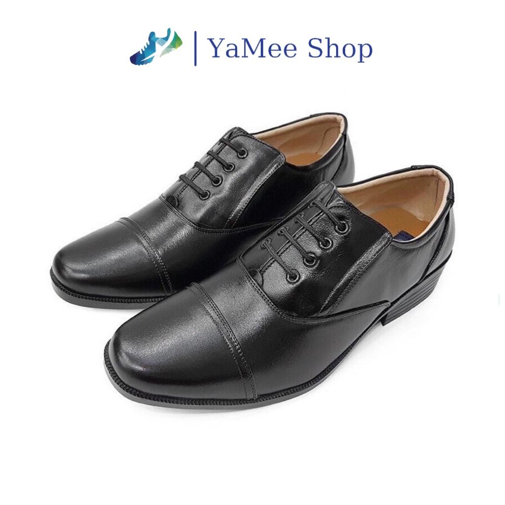 Giày Tây nam kiểu dáng bộ đội,công an,mũi tròn,đế khâu chắc chắn
