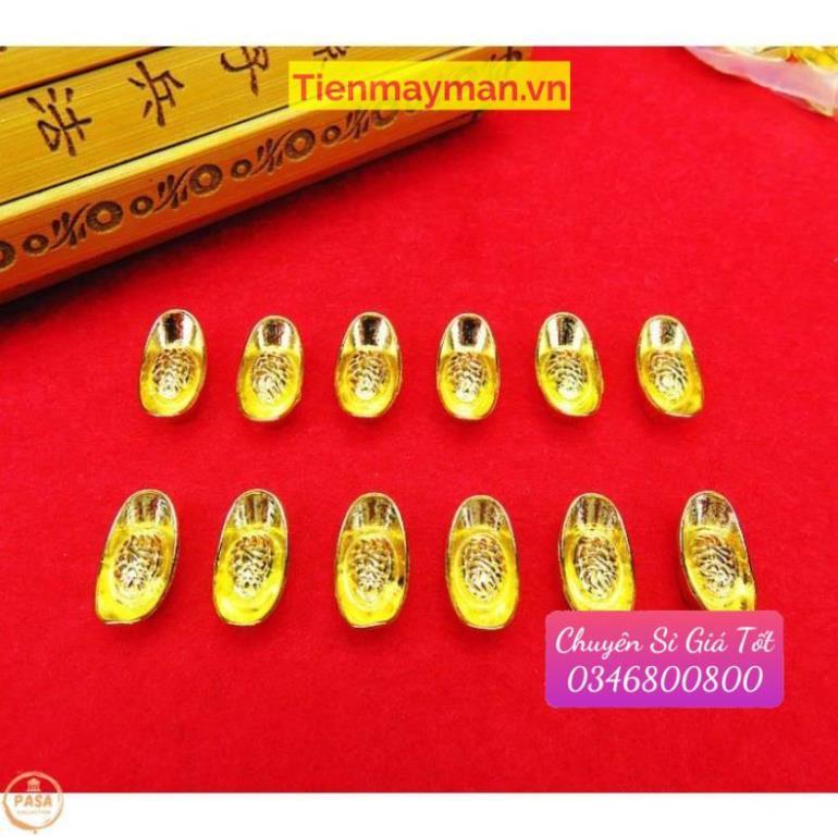 Combo 3 Thỏi vàng Thần Tài KIM NGUYÊN BẢO cỡ 2.8cm , phong thủy hút tài nạp lộc, giàu sang, no đủ...