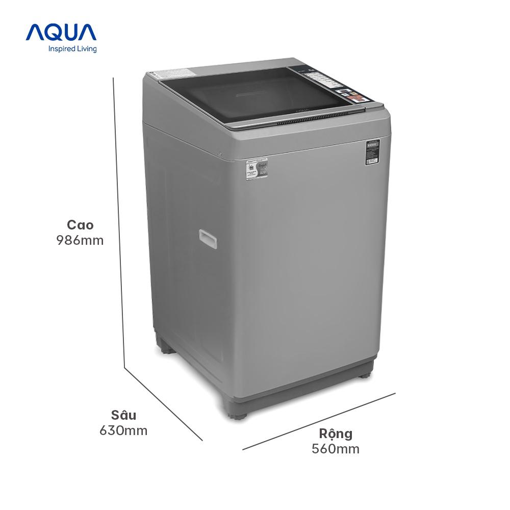 Máy giặt cửa trên 9kg Aqua AQW-S90CT.S - Hàng chính hãng - Chỉ giao HCM, Hà Nội, Đà Nẵng, Hải Phòng, Bình Dương, Đồng Nai, Cần Thơ