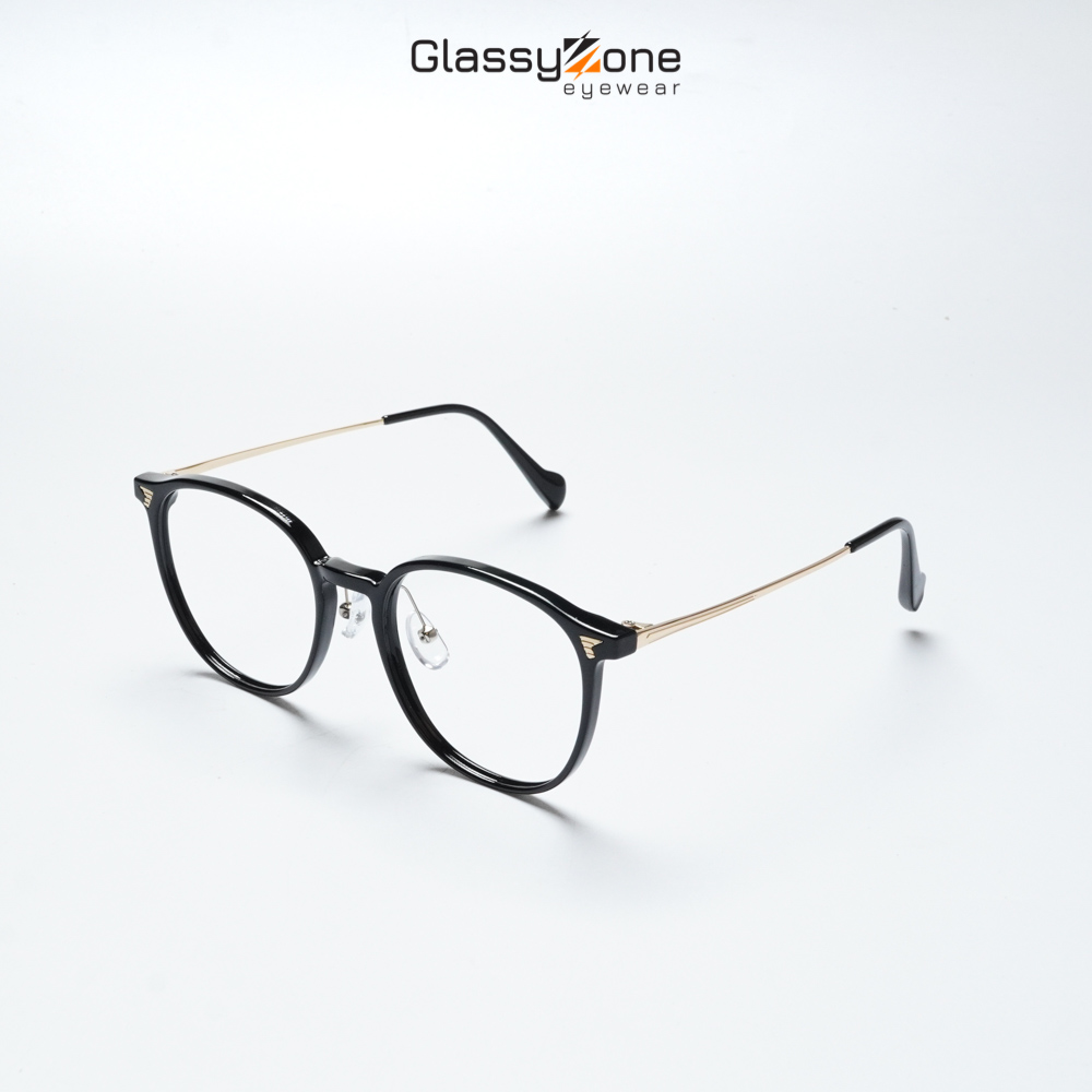 Gọng kính cận, Mắt kính giả cận nhựa dẻo Form Tròn Unisex Nam Nữ Lilla - GlassyZone