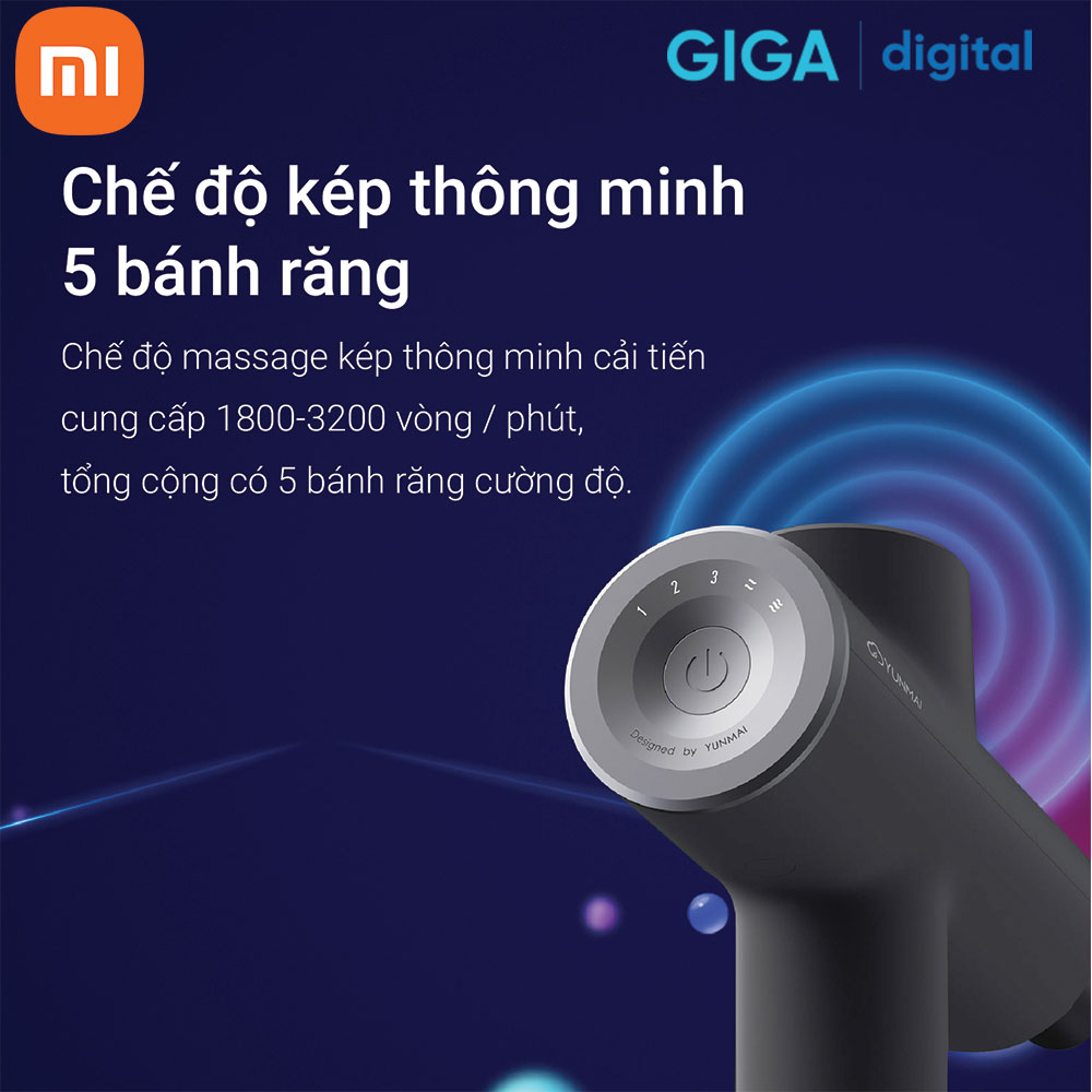 Máy massage không dây cầm tay Xiaomi Yunmai (YUNMAI Gun SE) - Bản Quốc Tế - Hàng Chính Hãng