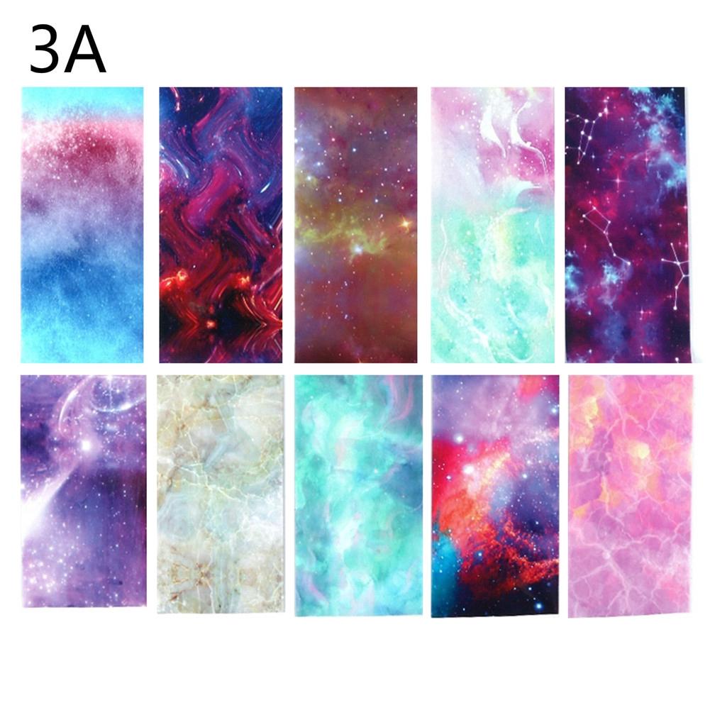 Set 10 tấm giấy foil dán móng tay nghệ thuật sành điệu