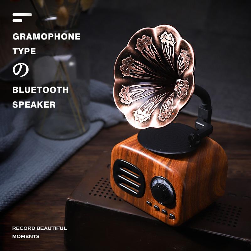 Loa Bluetooth Retro Wood Hộp di động Di động không dây loa mini ngoài trời cho hệ thống âm thanh tf fm radio music mp3 loa siêu trầm Color: Pink