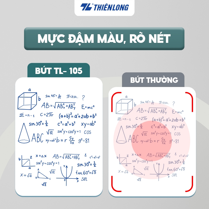 Hộp 20 Bút bi Thiên Long 027 Pro TL-105 ngòi 0.5mm - Thân bút màu pastel thời trang