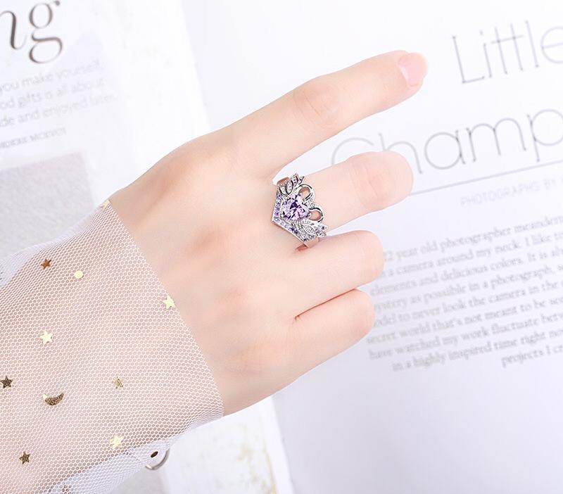 Nhẫn vương miện thiên nga bạc 925