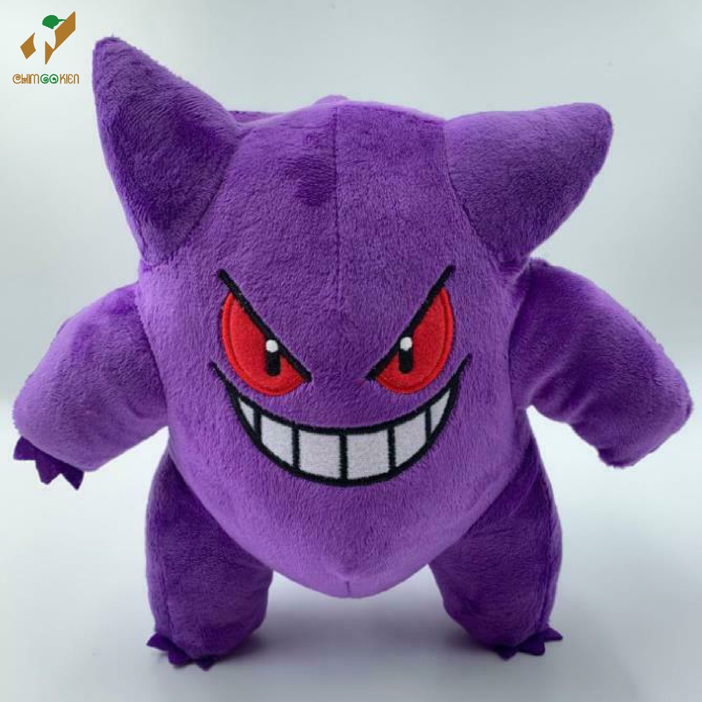 Gấu Bông Pokemon Gengar Ma Quái Tím (22cm----30cm) Hàng Xịn Nguyên Tem Nguyên Tag Pokemon (Tặng Kèm 1 Ví Da 12 Ngăn Đựng Thẻ Atm, Cccd)