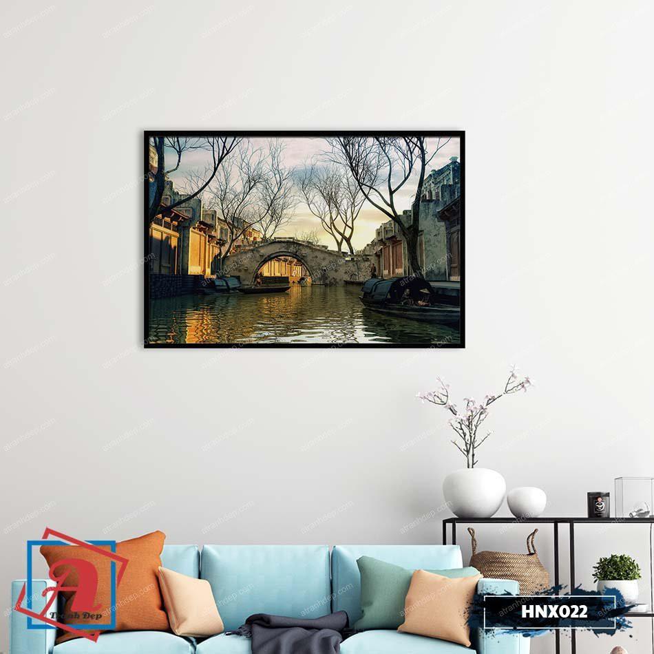 Tranh treo tường in lụa phong cảnh Hà Nội – HNX022