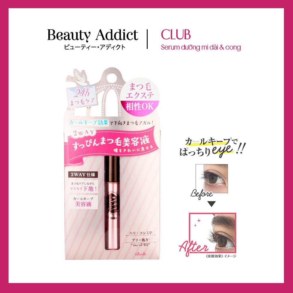 Serum Tinh Chất Dưỡng Dài, Dày Mi Nhật Bản Chiết Xuất Tơ Kén Tằm Club Suppin Lash Up Serum