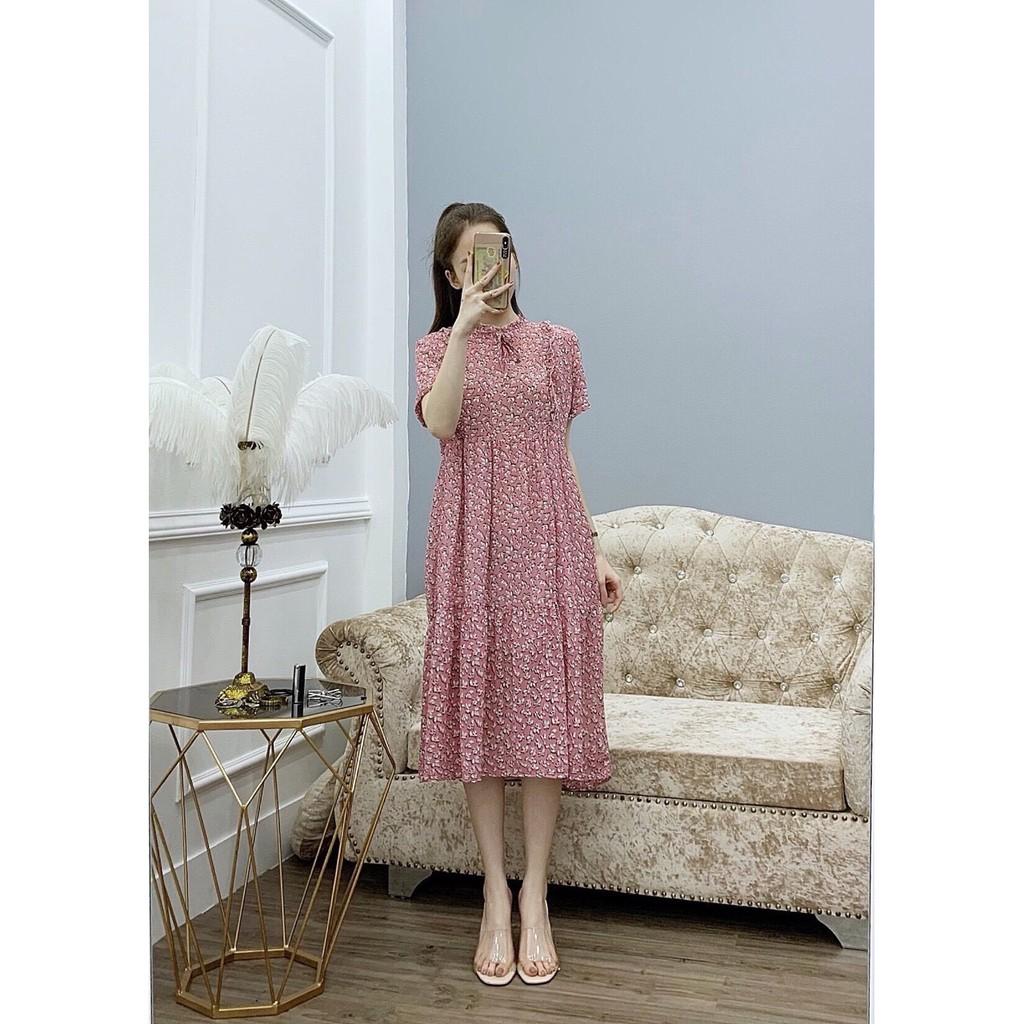 Váy bầu công sở hoa nhí 3 màu siêu xinh (hình thật+hàng loại 1) (shop Tatoco
