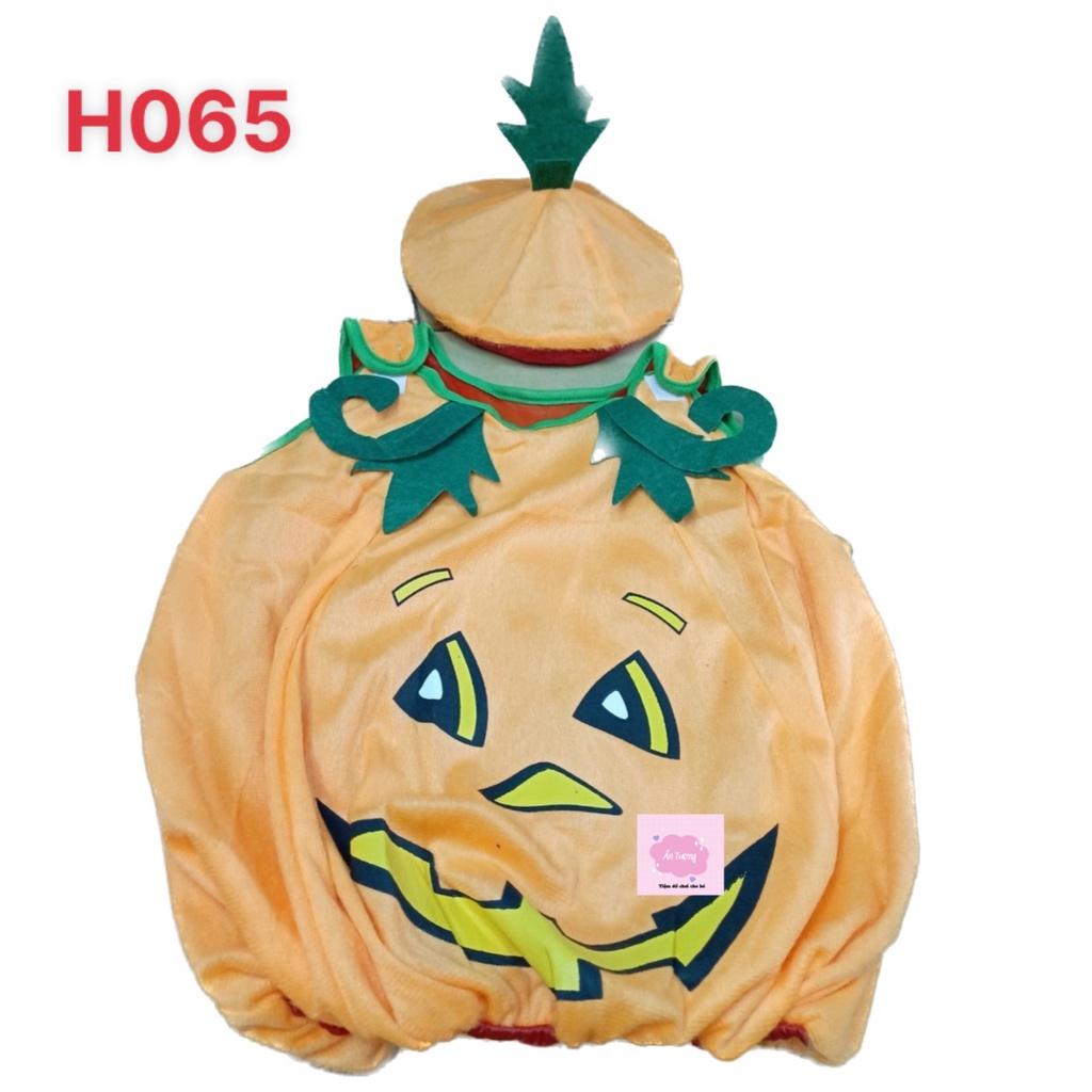 Set bộ bí ngô dễ thương chun bo gấu hoá trang Halloween
