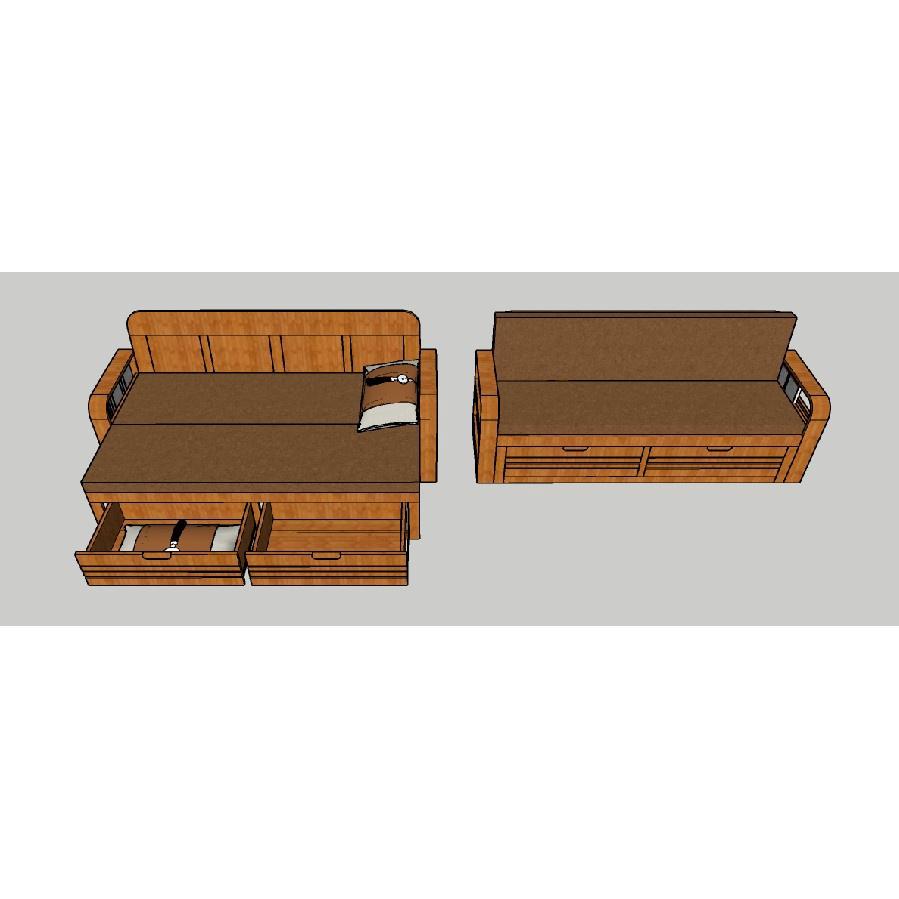 Ghế sofa giường thông minh gỗ sồi giá tốt SF2T1